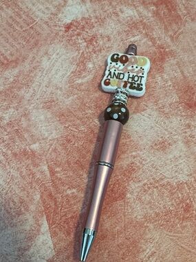 NWOT Handmade “Good Vibes and Hot Coffee” Pen